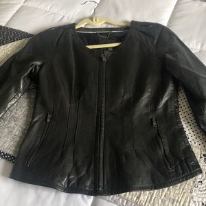 Banana Republic Genuine Black Leather Like New Size Small
